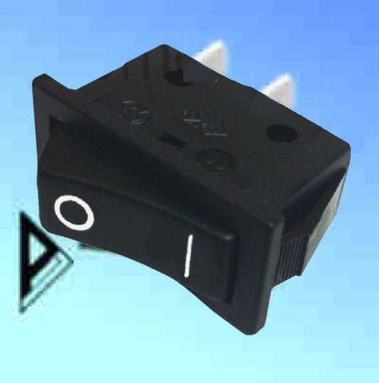 Rocker Switch Black 16A markings 2 White lines 240V C1501