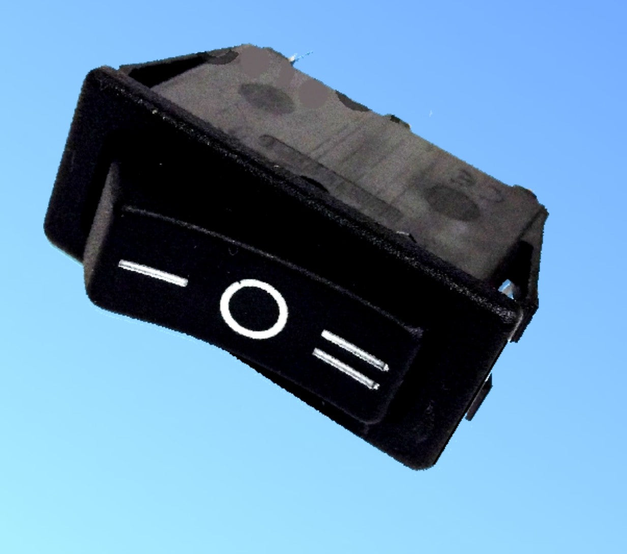 16A Rocker Switch Black – 1/O/II Markings Single Pole (C1503)